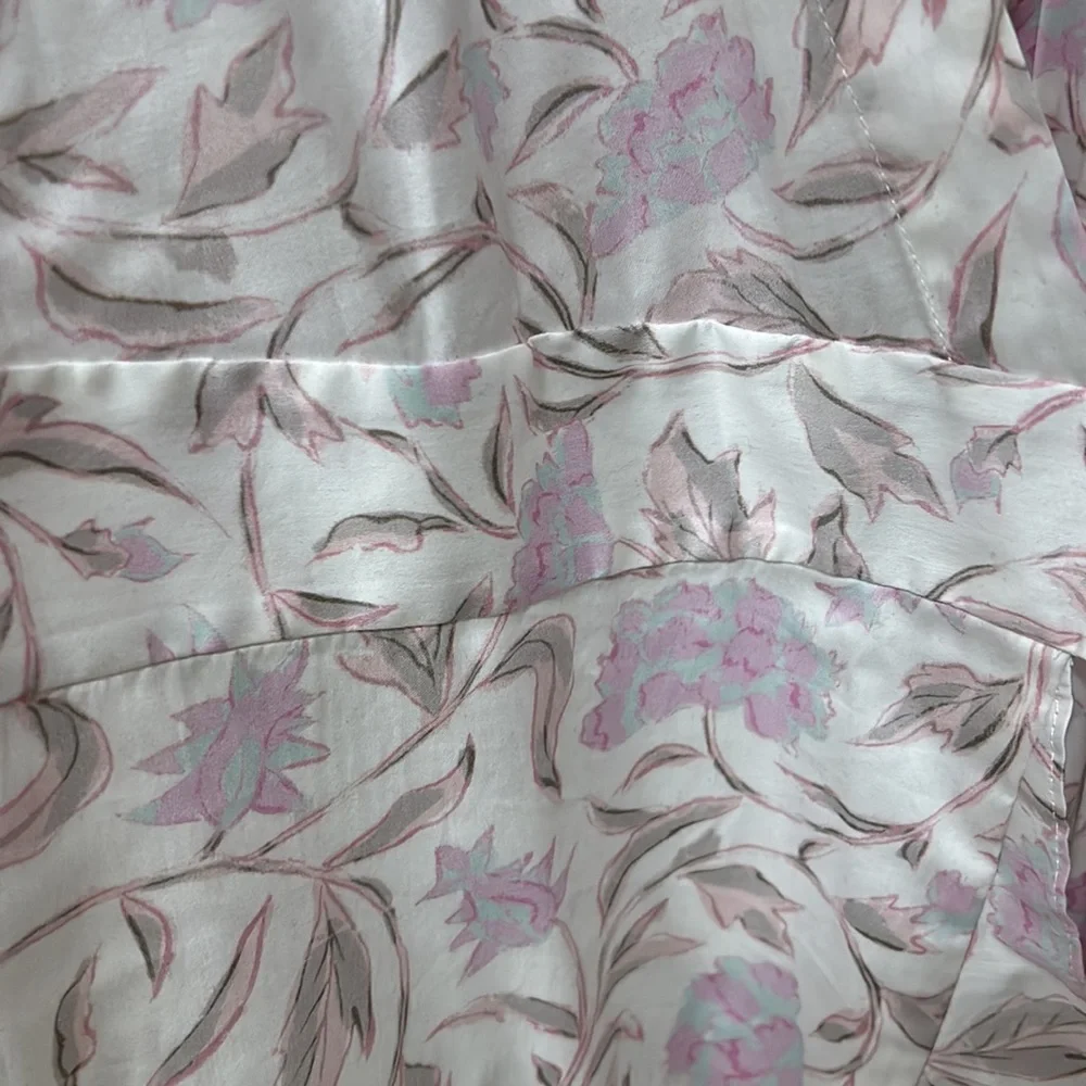 NWT Rebecca Taylor Zadie Floral Wrap Dress Pink Size 8 - Picture 5 of 7